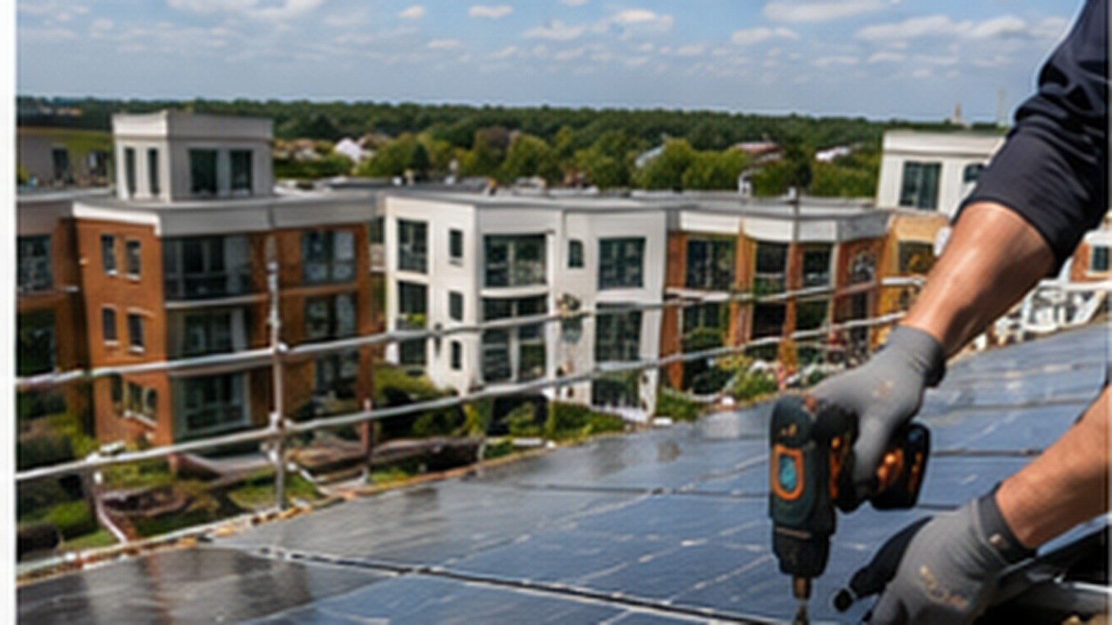 Solar installation underway on a Milton Keynes property